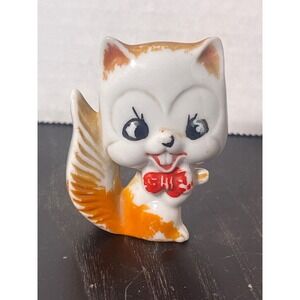Vintage Japan Ceramic‎ Squirrel Figurine Anthropomorphic Kitschy Cute (AA1)